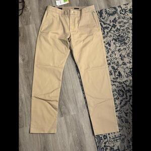 J Crew, Thompson Flex Plain Front Men's Pants, Beige, New w/tags, 30x30